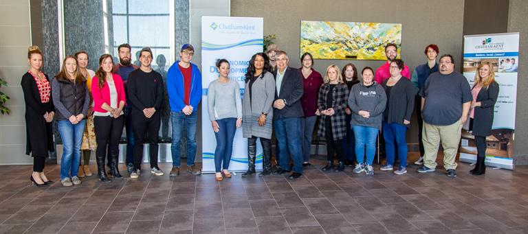 Attendees at the Starter Company Plus training seminar, hosted by Chatham-Kent Small Business Centre