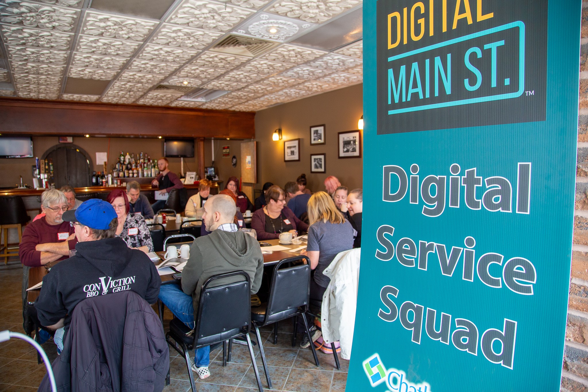 analytics event held in back in February at the Black Goose in Wallaceburg
