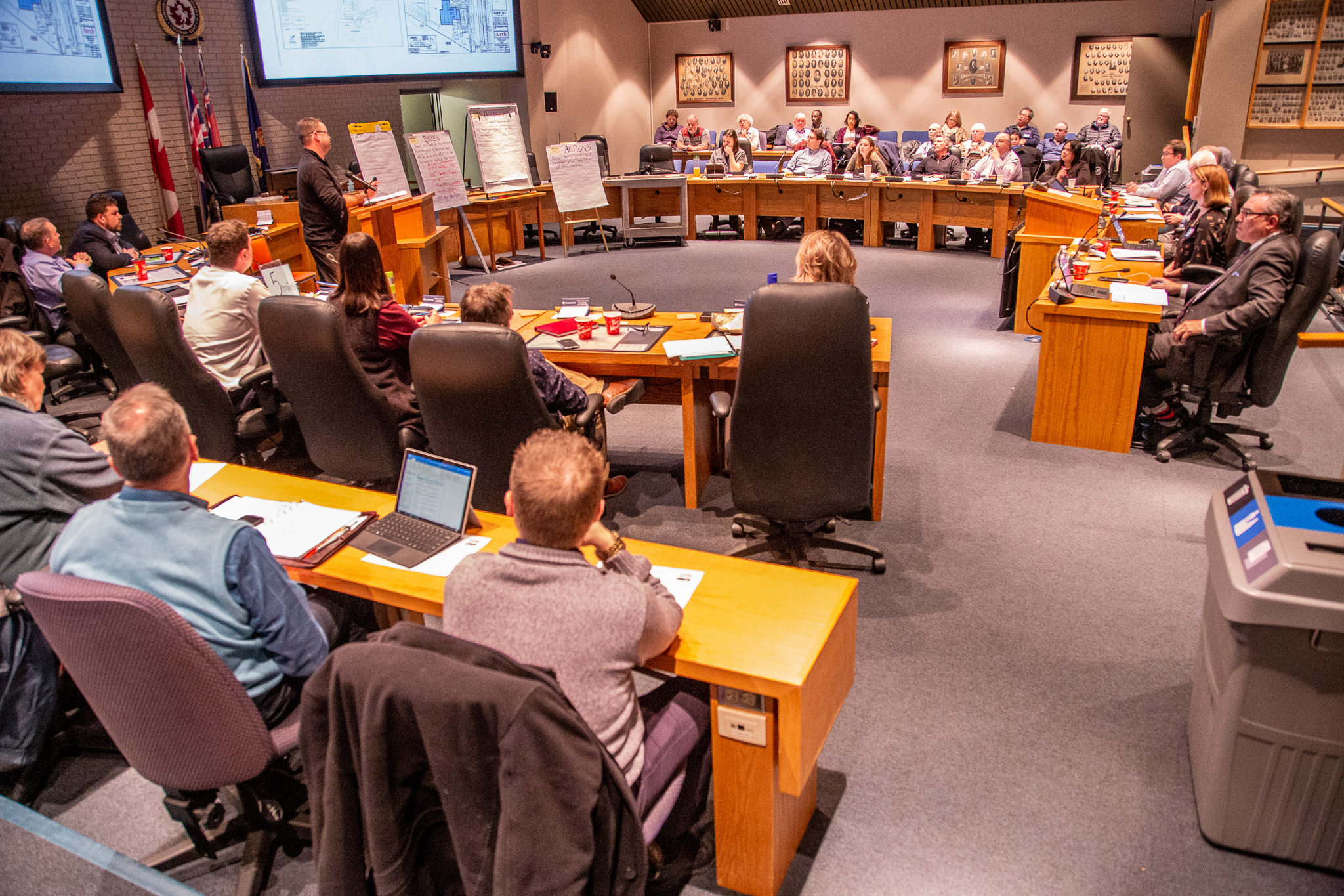 The Community Development public engagement session had over 50 people in attendance
