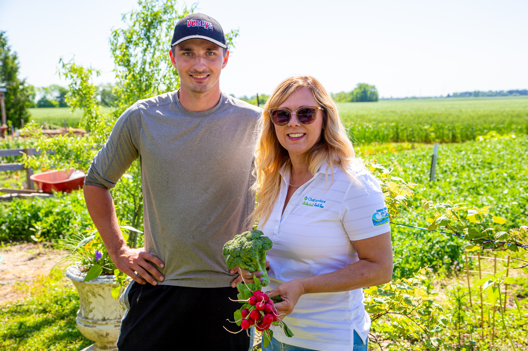Alex Wingrove, owner of Country Garden Market, and Rosemarie Montgomery, Chatham-Kent Economic Development Officer