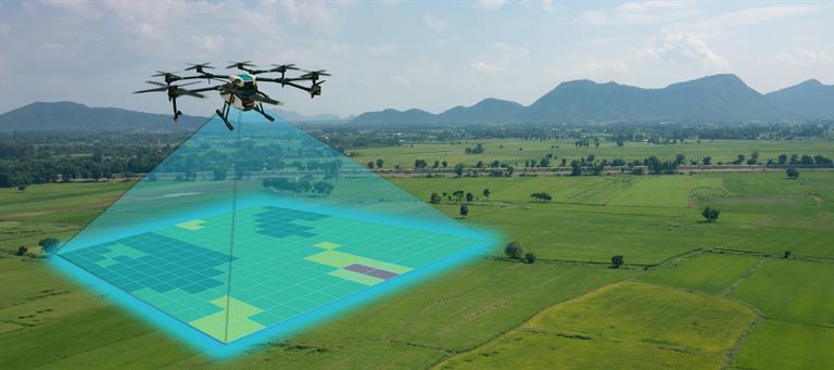 Using terrain scanning technology, drones monitor and evaluate field conditions