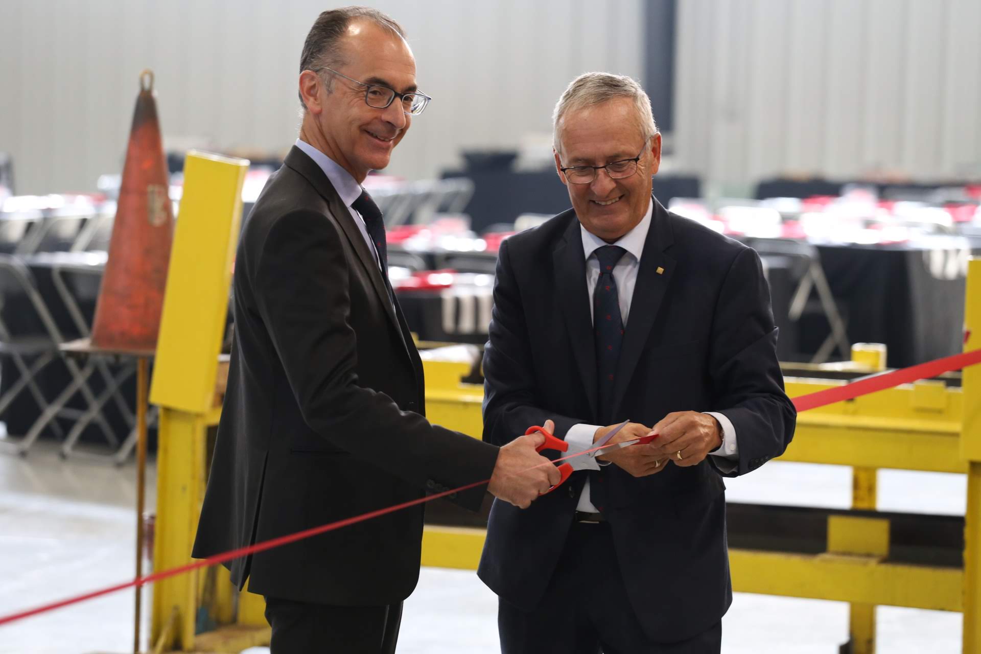 President ribbon cutting