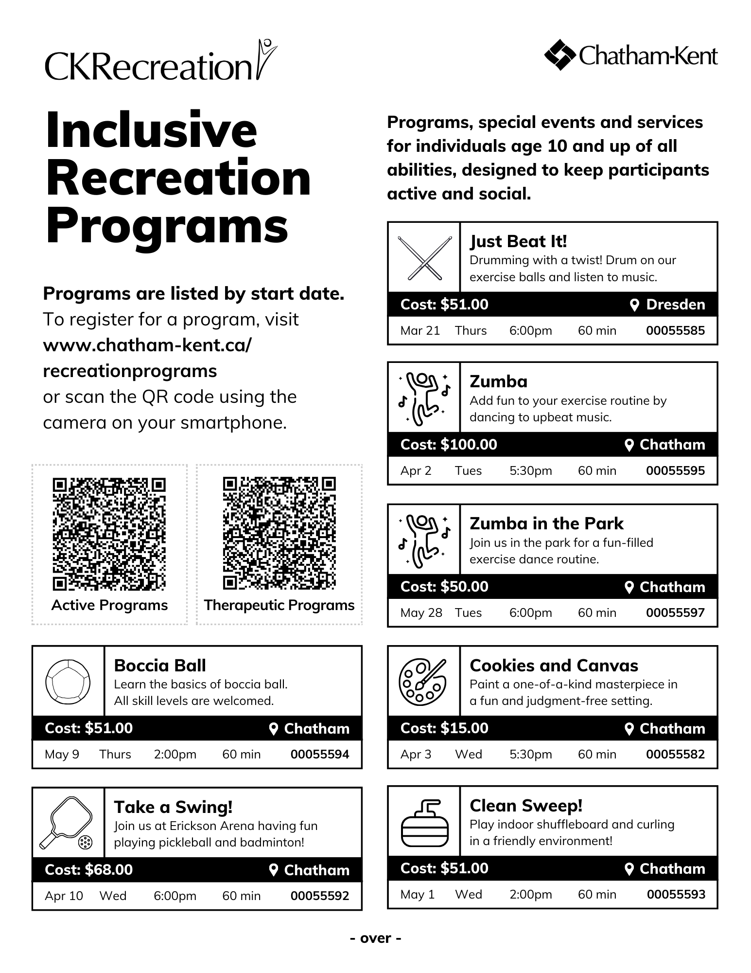 Image of the front of the preschool program guide