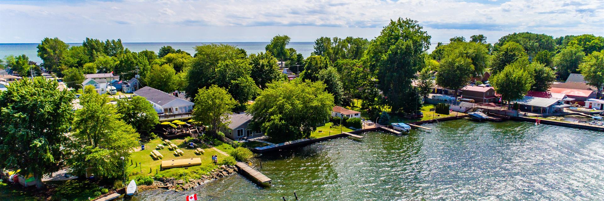 Drone shot of Erieau.