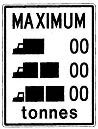 maximum multiple tonnes sign