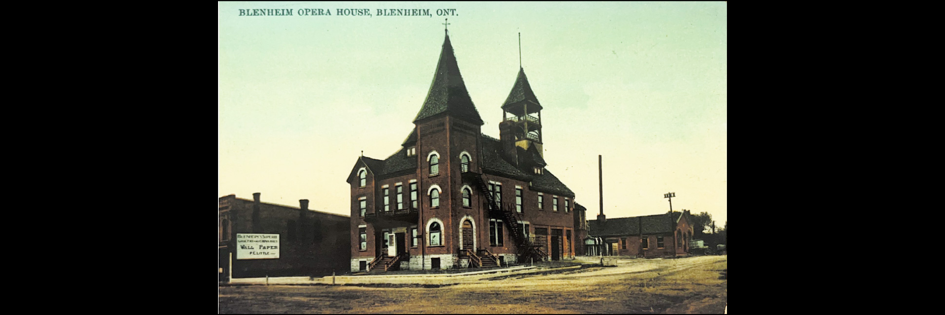 postcard of operahouse in blenheim 