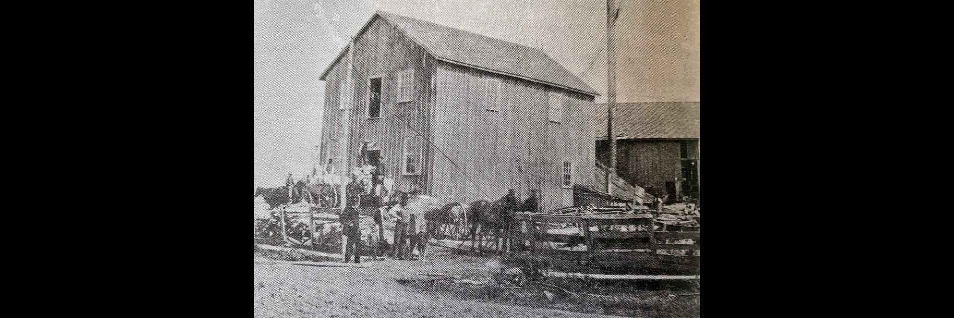 vintage photo of a sawmill in Merlin