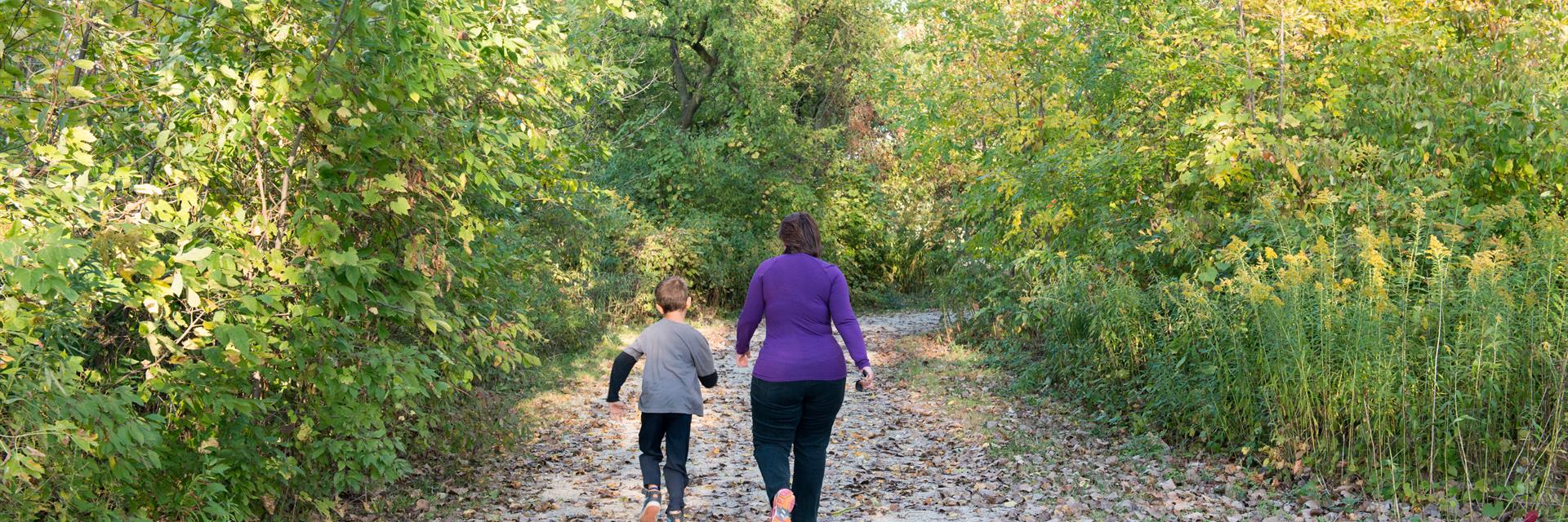 walking trail next to the lake